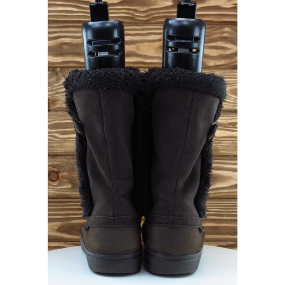 Crocs Size 7 M Round Toe Brown Warm Synthetic Boots 14777 - Picture 5 of 7